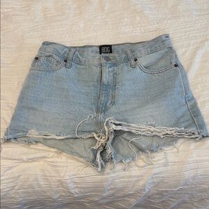 BDG Light Blue Distressed Denim Shorts